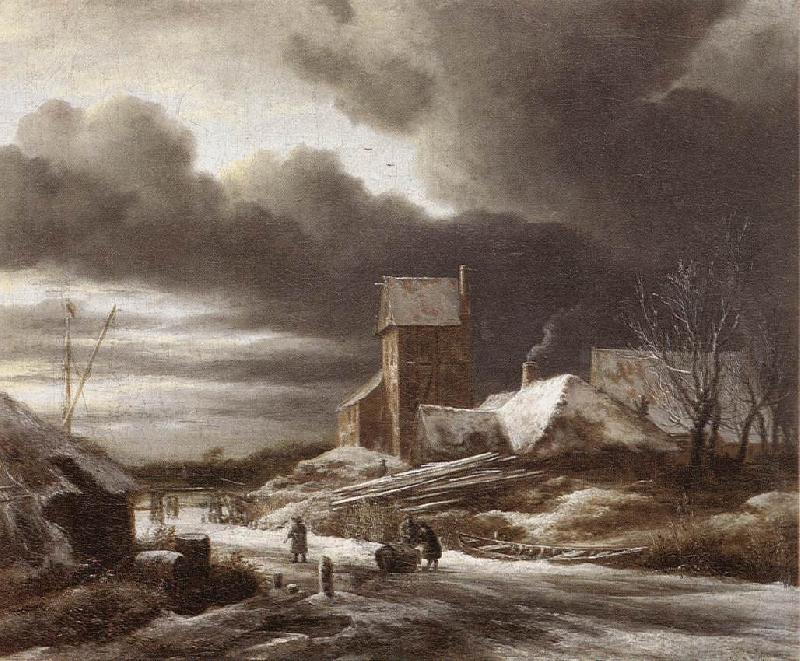 Jacob van Ruisdael Winter Landscape oil painting image